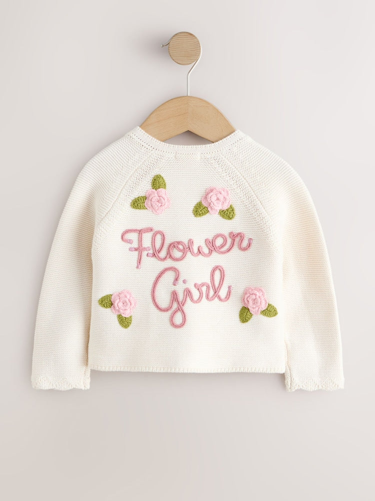 Ecru Flower Girl Occasion Cardigan (3mths-7yrs)