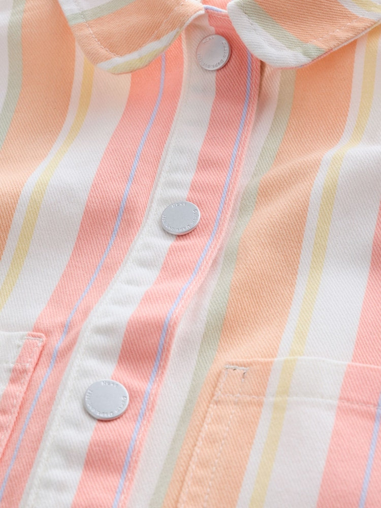 Multi Stripe Printed Jacket And Shorts Set (3mths-7yrs)