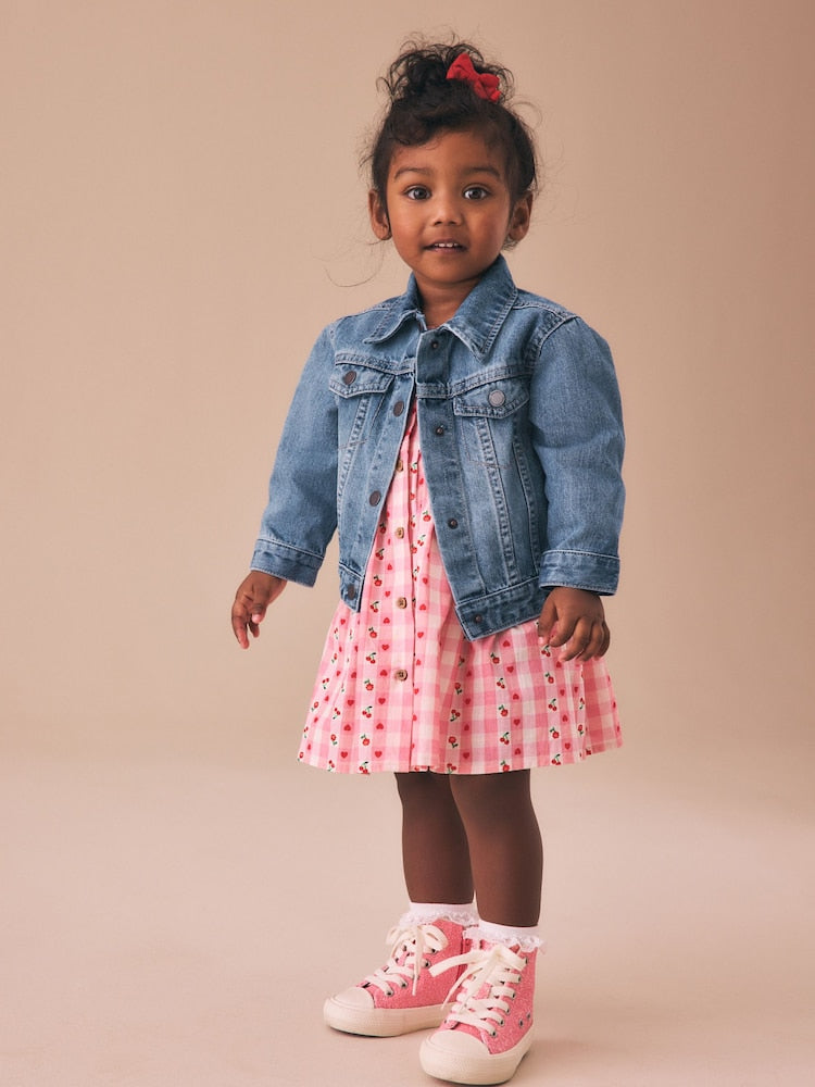 Mid Blue Denim Western Jacket (3mths-7yrs)