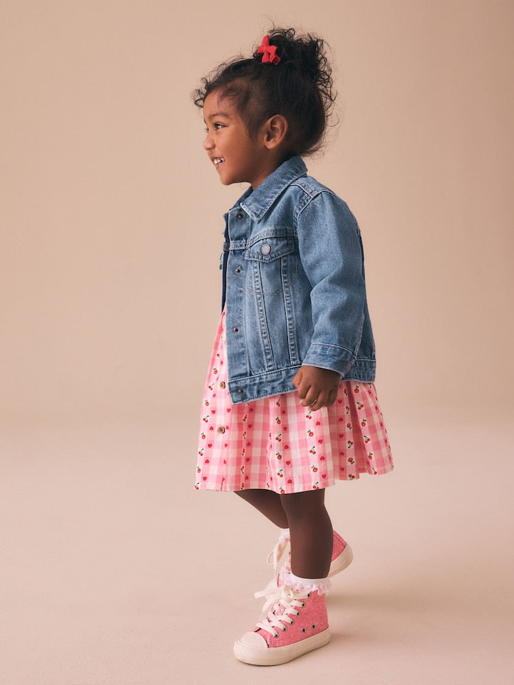 Mid Blue Denim Western Jacket (3mths-7yrs)