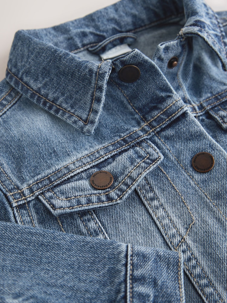 Mid Blue Denim Western Jacket (3mths-7yrs)