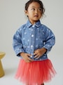 Dark Wash Star Jaquard Denim Jacket (3mths-7yrs) - Size 3-6 Months (62-68cm)