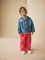 Mid Blue Embroidered Character Denim Jacket (3mths-7yrs) - Size 3-6 Months (62-68cm)