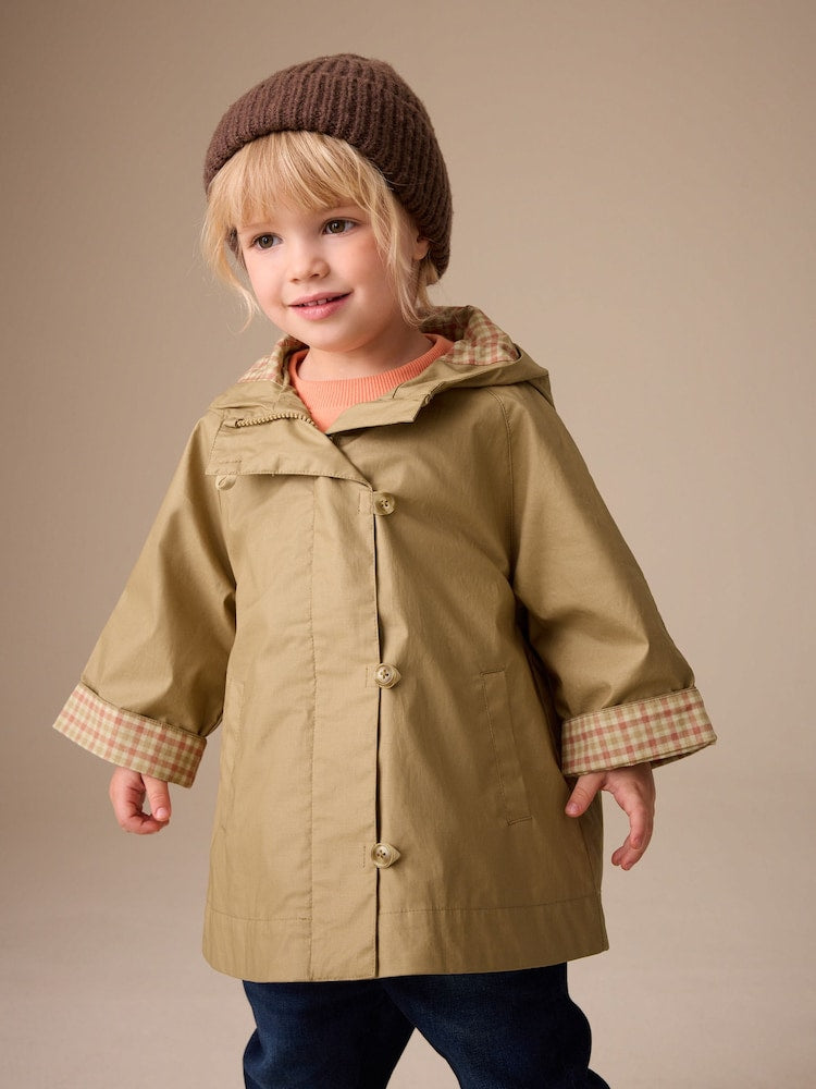 Stone Shower Resistant Hooded Trench Coat (3mths-7yrs)