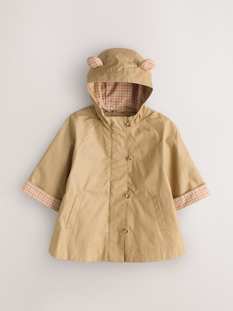 Stone Shower Resistant Hooded Trench Coat (3mths-7yrs)