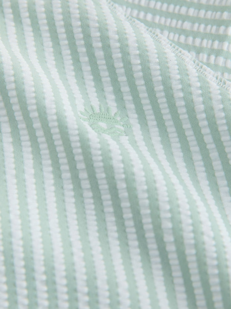 Green Textured Rash Vest and Swim Shorts Set (3mths-7yrs)