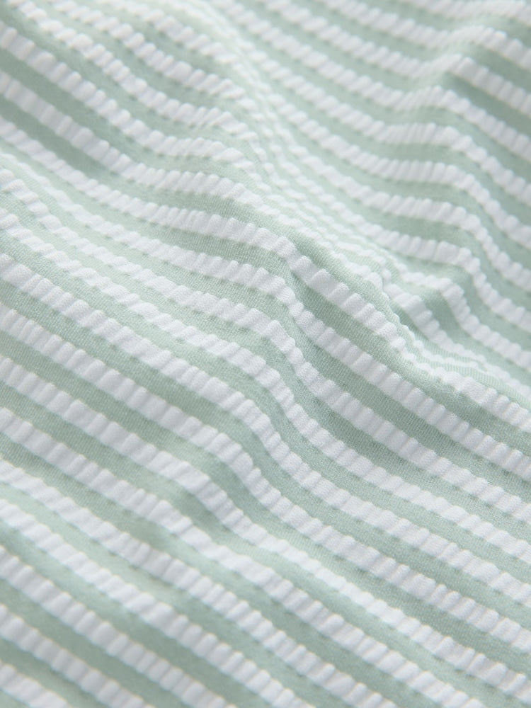 Mint Green Striped Sunsafe Swimsuit and Hat Set (3mths-7yrs)