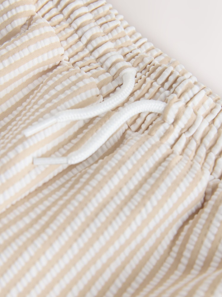 Neutral Textured Rash Vest and Swim Shorts Set (3mths-7yrs)