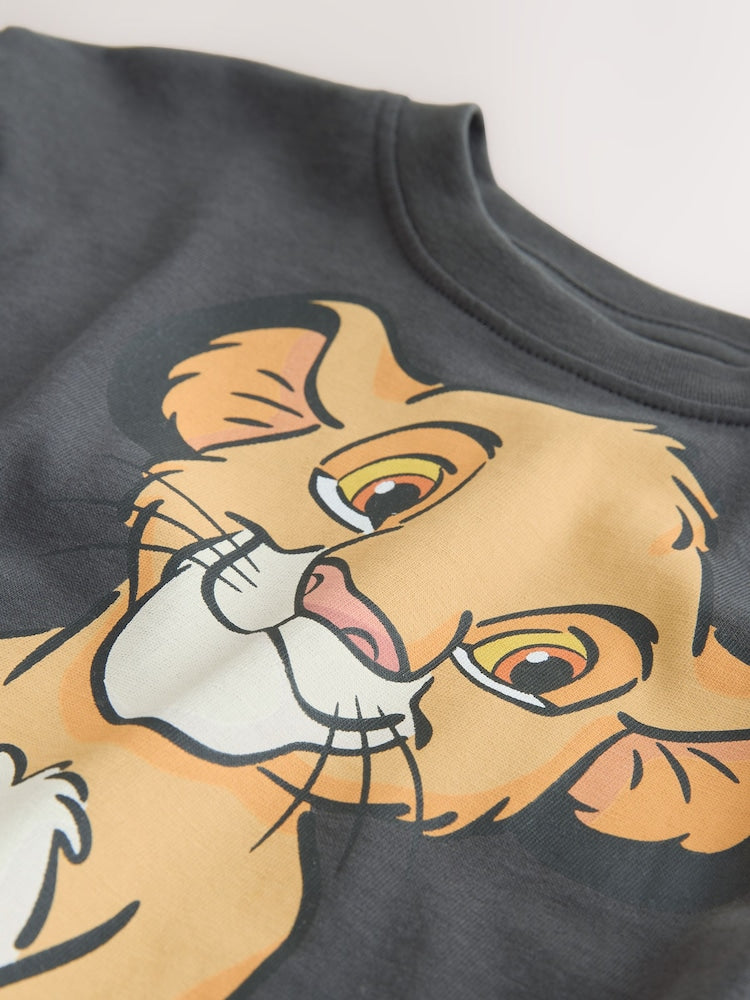 Charcoal Grey Lion King Short Sleeve T-Shirt (6mths-8yrs)