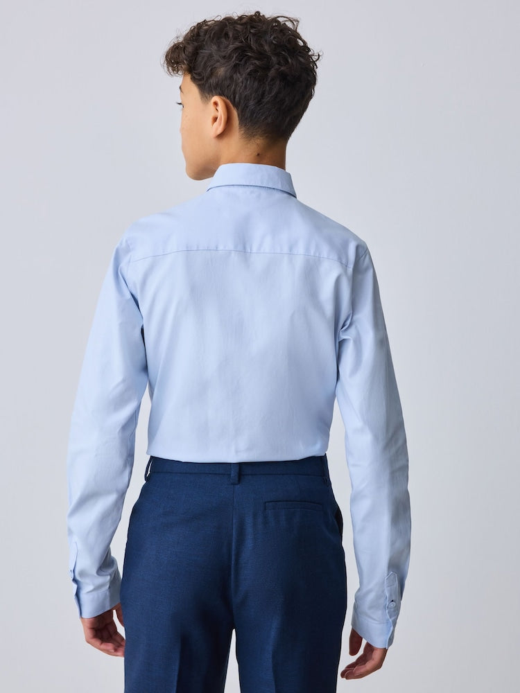 Baker by Ted Baker Blue Long Sleeve Shirt with Tie