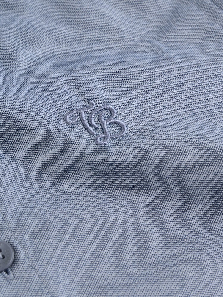 Baker by Ted Baker Blue Short Sleeve Shirt with Bow Tie - Size 4 Years (104cm)