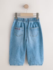 Red Hearts Embroidered Jeans (3mths-7yrs) - Size 3-6 Months (62-68cm)