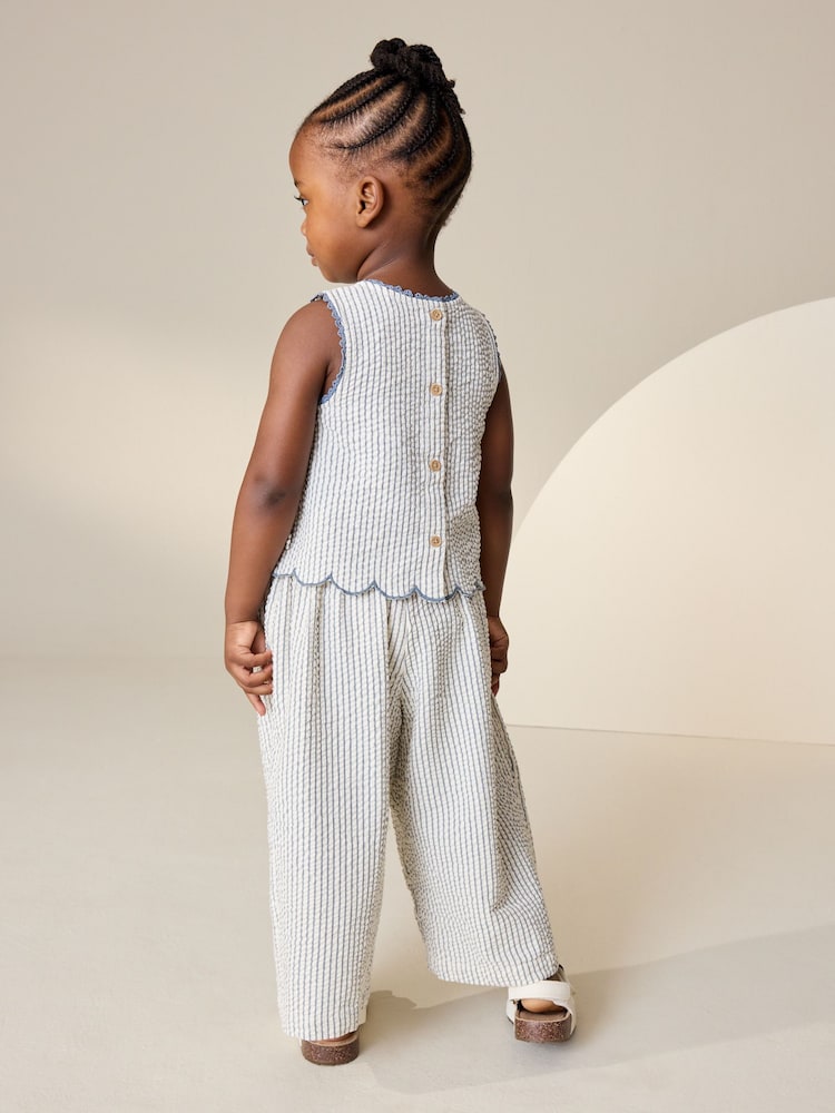 Blue Stripe Blouse and Trousers set (3mths-7yrs)