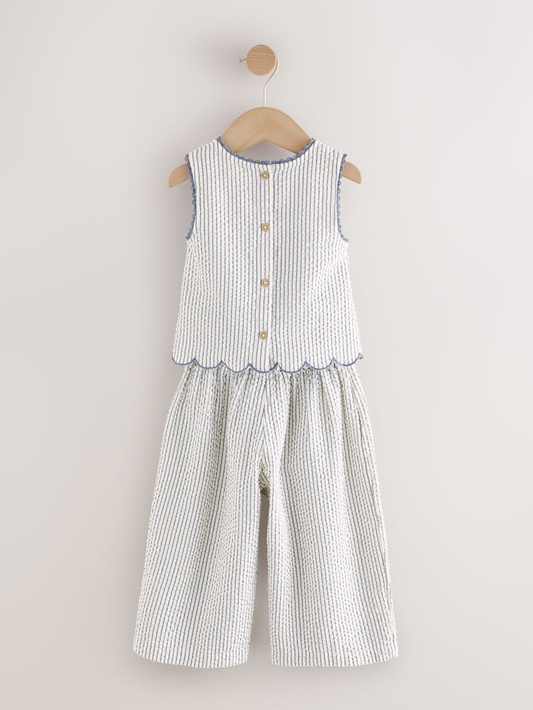 Blue Stripe Blouse and Trousers set (3mths-7yrs)