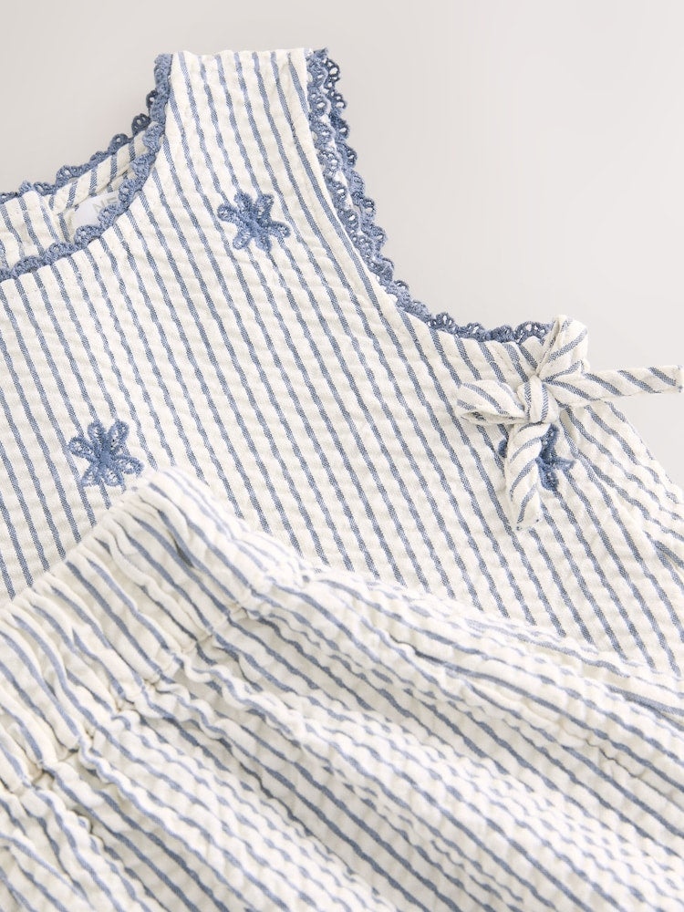 Blue Stripe Blouse and Trousers set (3mths-7yrs)
