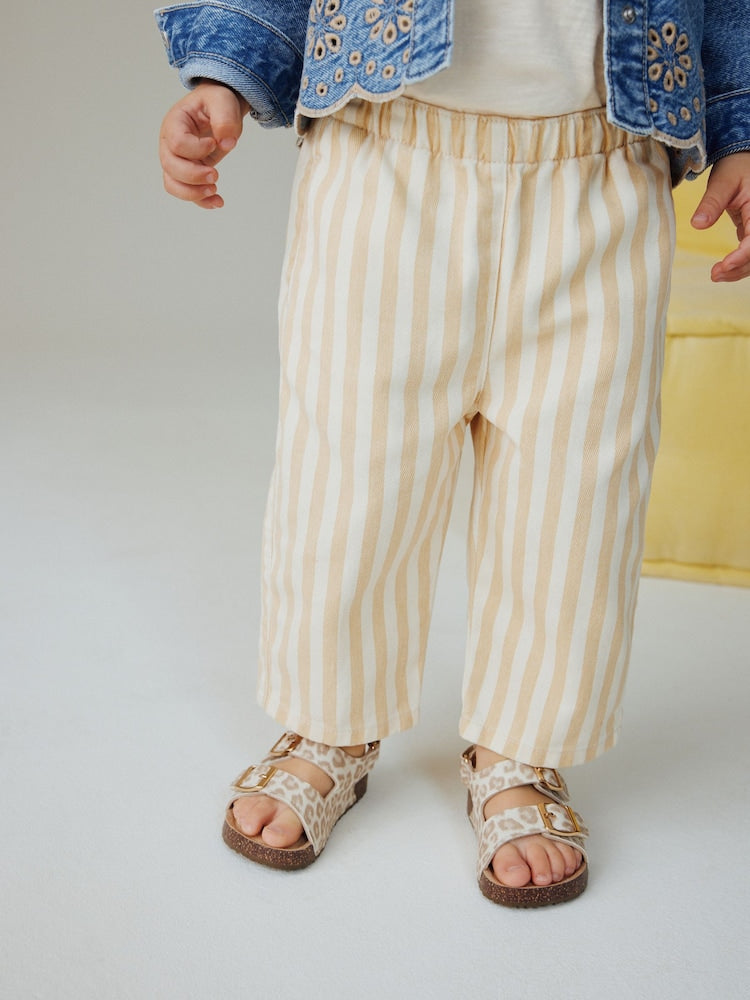 Mid Blue Denim Jacket and Stripe Trousers Set (3mths-7yrs)