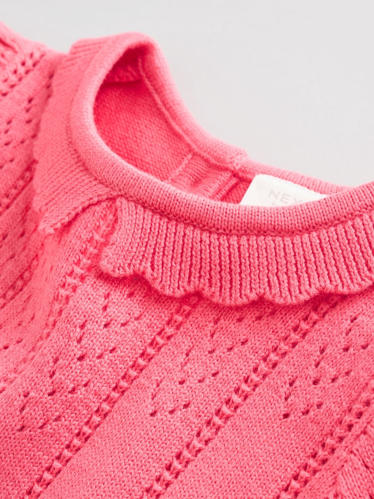 Pink Baby Knitted Top and Shorts Set 2 Piece (0mths-2yrs)