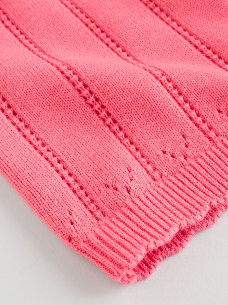 Pink Baby Knitted Top and Shorts Set 2 Piece (0mths-2yrs)