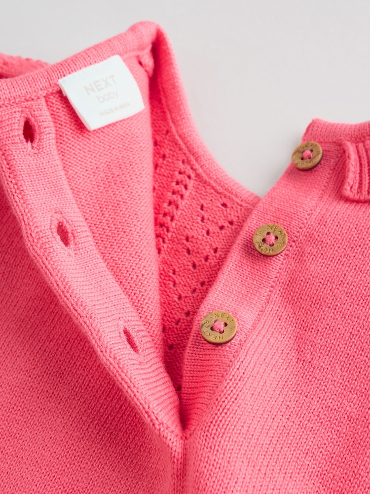 Pink Baby Knitted Top and Shorts Set 2 Piece (0mths-2yrs)