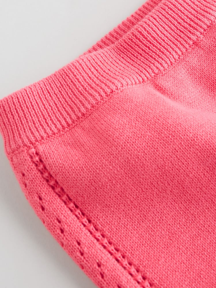 Pink Baby Knitted Top and Shorts Set 2 Piece (0mths-2yrs)