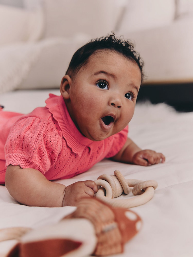 Pink Baby Knitted Top and Shorts Set 2 Piece (0mths-2yrs)