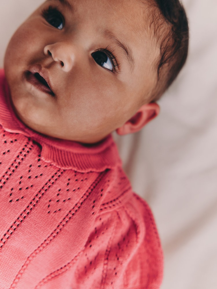 Pink Baby Knitted Top and Shorts Set 2 Piece (0mths-2yrs)