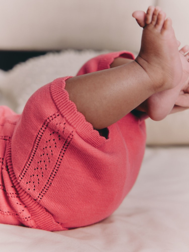 Pink Baby Knitted Top and Shorts Set 2 Piece (0mths-2yrs)