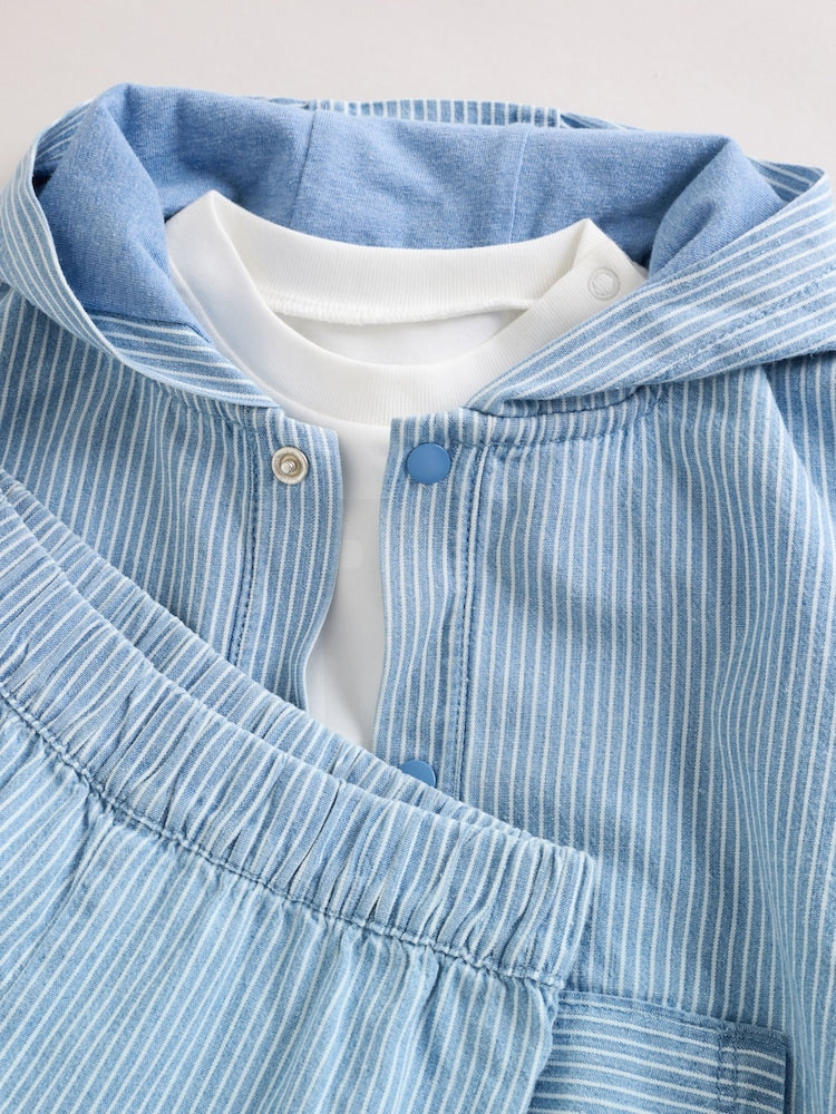 Blue Jacket, Top and Trousers 3 Piece Baby Set (0mths-2yrs)