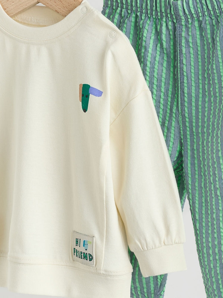 Green Dogs Baby Top and Trousers Set (0mths-3yrs)