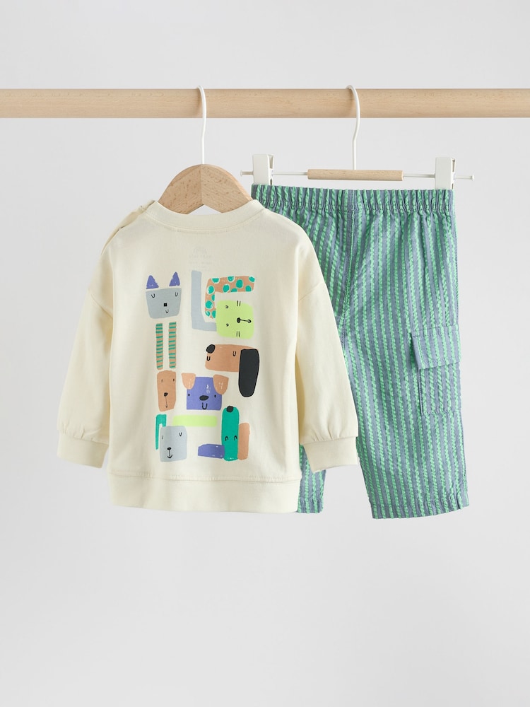 Green Dogs Baby Top and Trousers Set (0mths-3yrs)