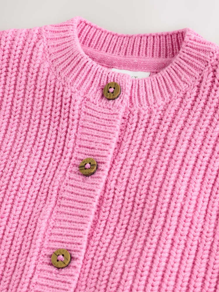 Pink Little Giggles Baby Embroidered Back Cardigan (0mths-2yrs)