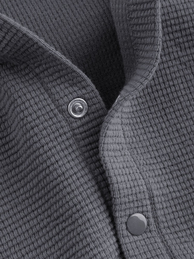 Charcoal Grey Lightweight Textured Jersey Baby Jacket (0mths-2yrs)