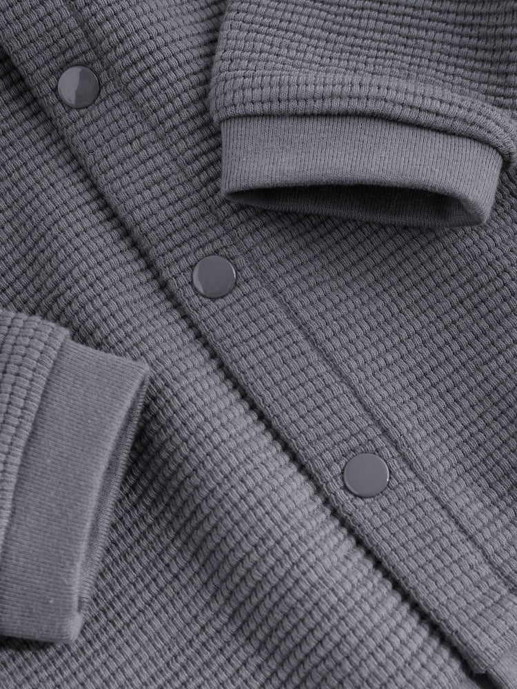 Charcoal Grey Lightweight Textured Jersey Baby Jacket (0mths-2yrs)