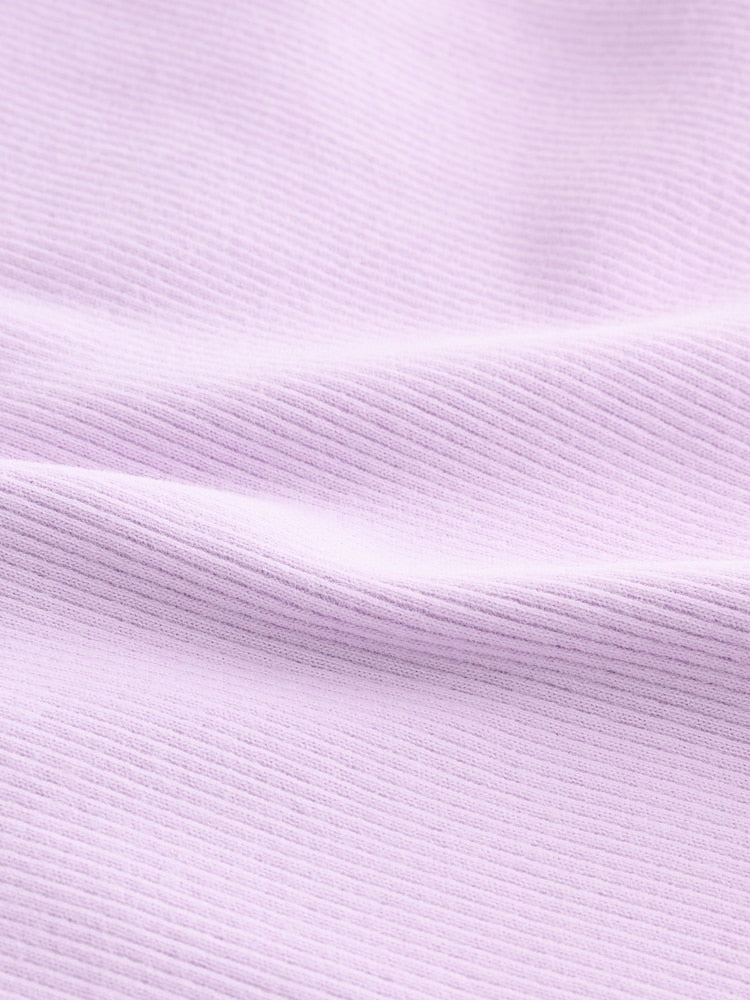 Lilac Purple Rib Long Sleeve T-Shirt (3mths-7yrs)