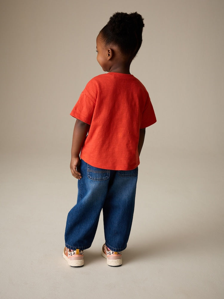 Red Gingham Short Sleeve Pocket T Shirt (3mths-7yrs)