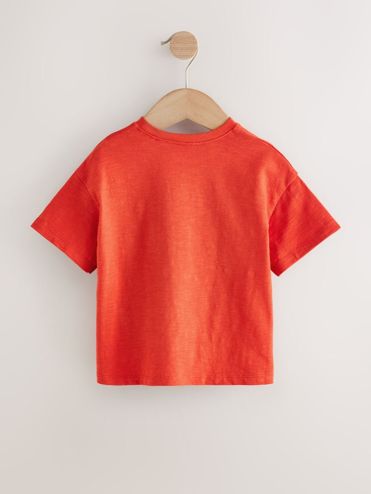 Red Gingham Short Sleeve Pocket T Shirt (3mths-7yrs)