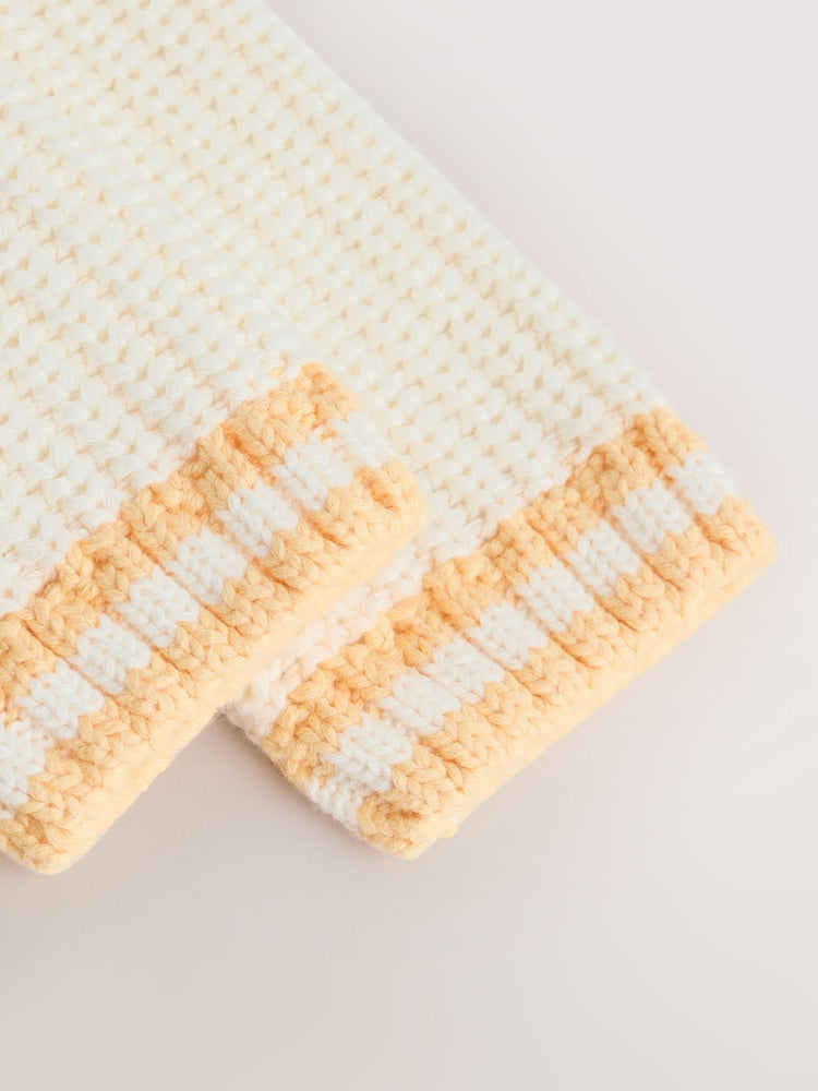Yellow My Sunshine Knitted Embroidered Baby Cardigan