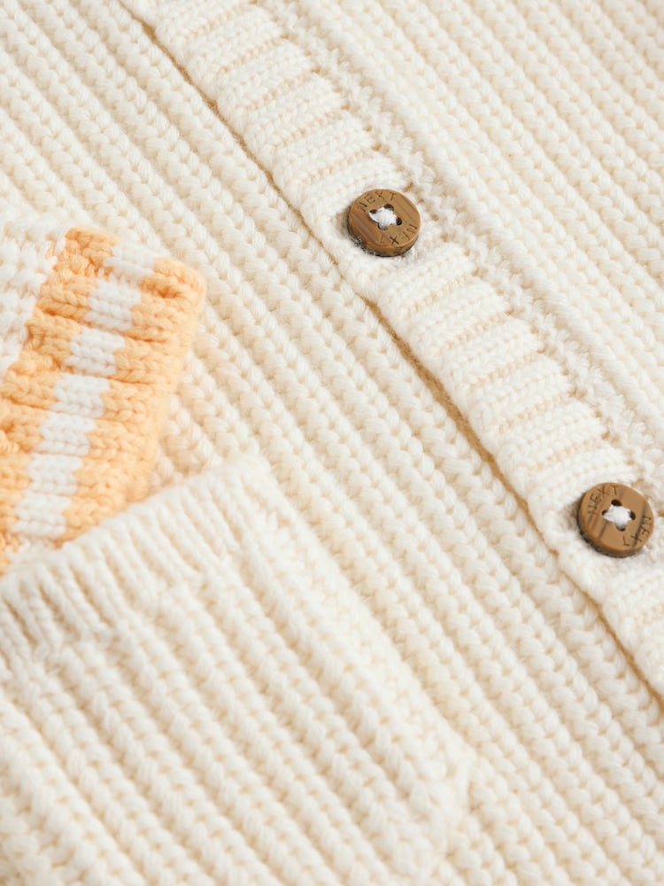 Yellow My Sunshine Knitted Embroidered Baby Cardigan