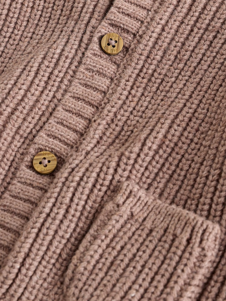 Brown Baby Bear Knitted Embroidered Baby Cardigan