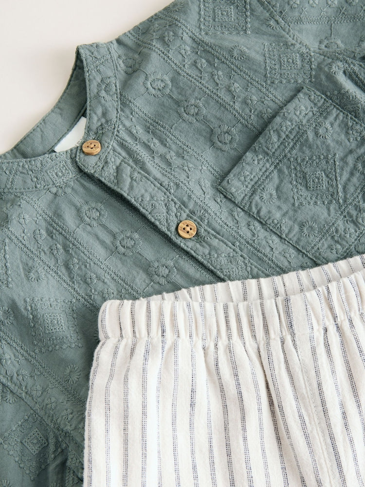 Green Shirt and Trousers Baby Set (0mths-3yrs)