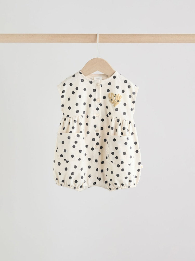 Yellow Floral Button Through