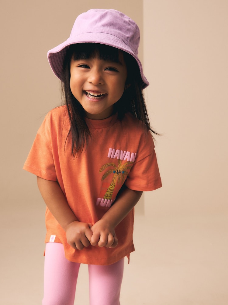 Orange Palm Tree Short Sleeve T-Shirt (3mths-7yrs)