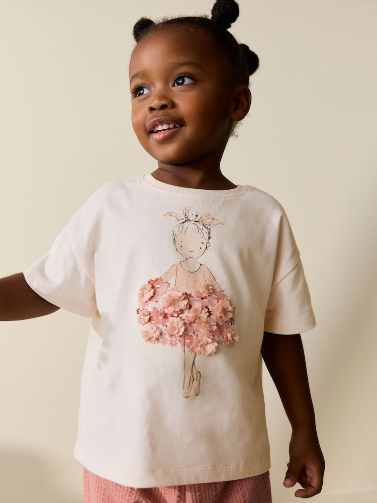Pink Ballerina Short Sleeve T-Shirt (3mths-7yrs)