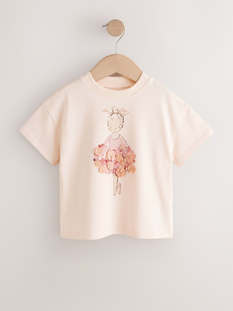 Pink Ballerina Short Sleeve T-Shirt (3mths-7yrs)