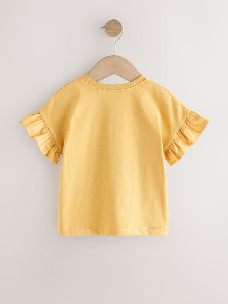 Ochre Yellow Strawberry Short Sleeve T-Shirt (3mths-7yrs)