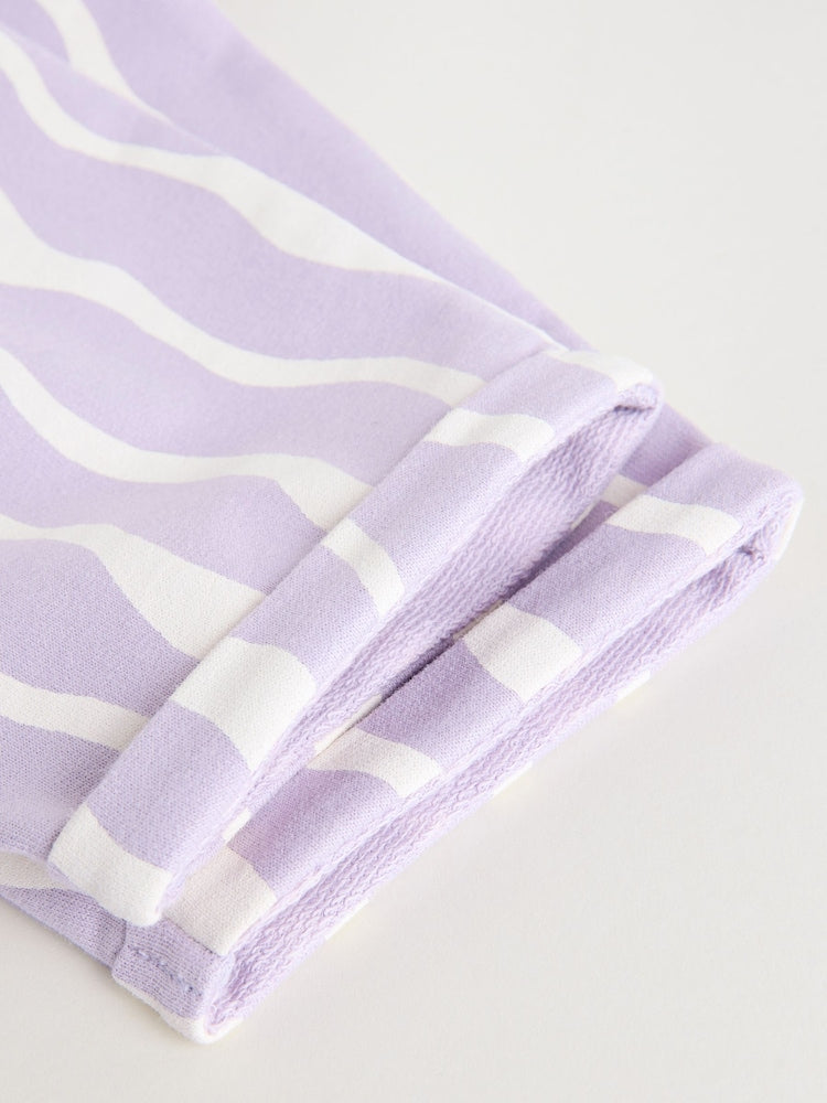 Purple Flower Baby T-Shirts And Trousers 2 Piece Set (0mths-2yrs)