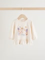 Purple Flower Baby T-Shirts And Trousers 2 Piece Set (0mths-2yrs) - Size 50cm (First Size)