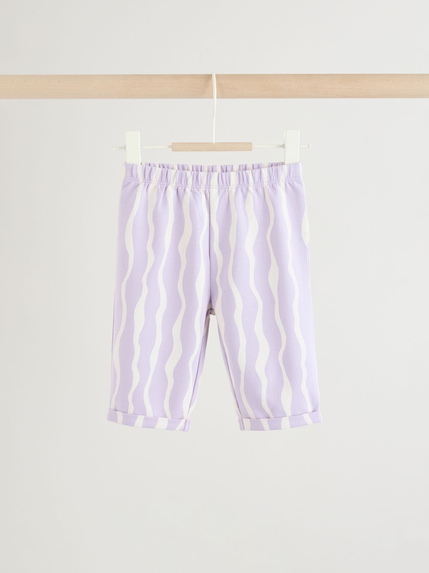 Purple Flower Baby T-Shirts And Trousers 2 Piece Set (0mths-2yrs) - Size 50cm (First Size)