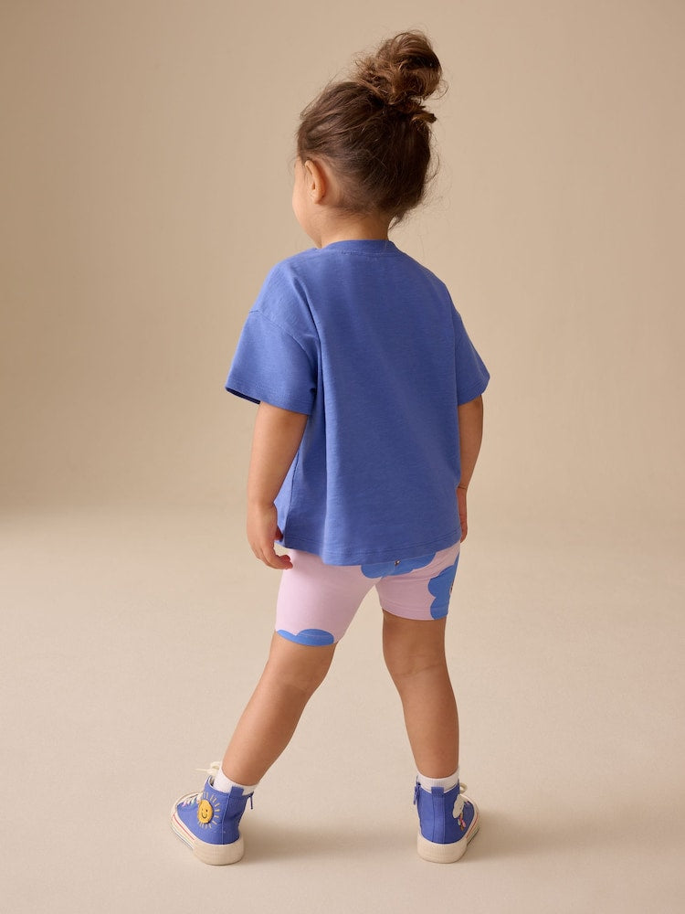 Blue Bunny Short Sleeve T-Shirt and Cycle Shorts Set (3mths-7yrs)
