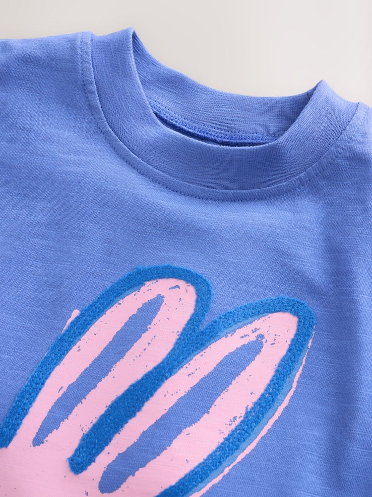 Blue Bunny Short Sleeve T-Shirt and Cycle Shorts Set (3mths-7yrs)